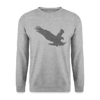 Eagle - Unisex Sweatshirt - salt & pepper - Front - Alina (178cm) & Michal (187cm)