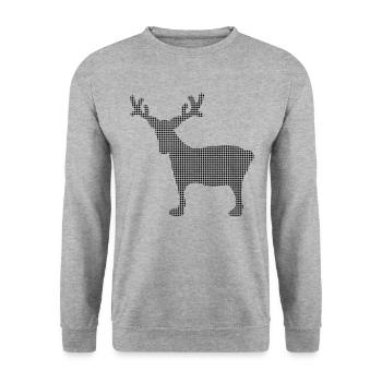 Elk - Unisex Sweatshirt - salt & pepper - Front - Alina (178cm) & Michal (187cm)