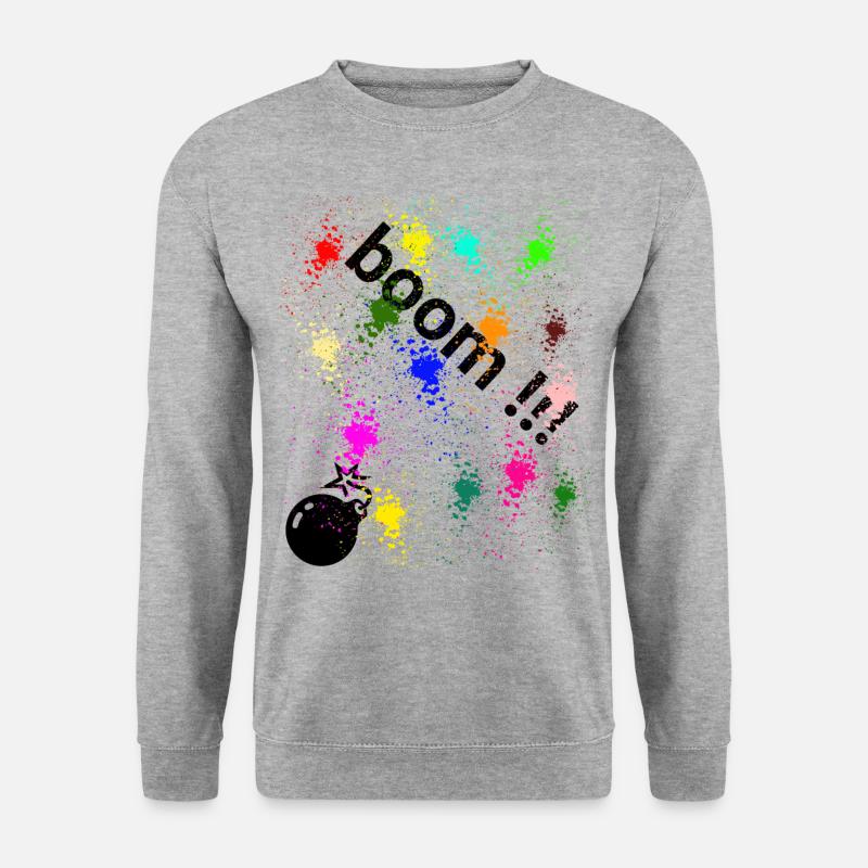 dröhnen - Unisex Pullover - Weißgrau meliert