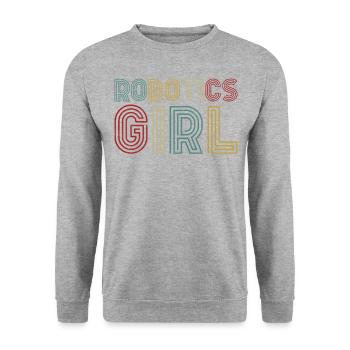Ingénieur en robotique robotique fille - Sweat-shirt Unisexe - gris chiné - Devant - Alina (178cm) & Michal (187cm)
