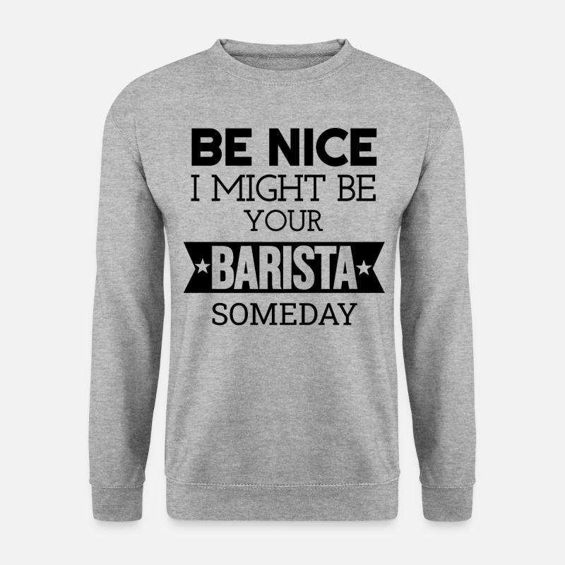 Barista Kaffeeliebhaber Kaffee Espresso - Unisex Pullover - Weißgrau meliert