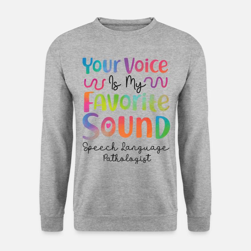 Speech Therapist Therapy Assistant - Unisex Pullover - Weißgrau meliert