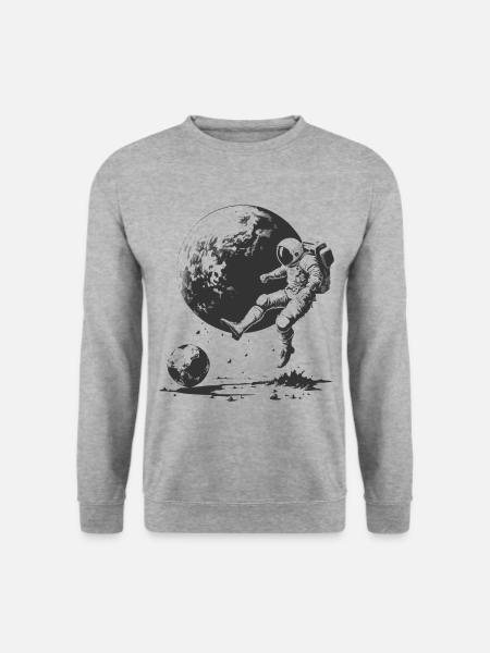 Astronaut soccer - Unisex Sweatshirt - salt & pepper
