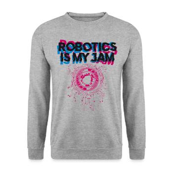 Robot Robotics Engineer Robotics - Unisex Sweatshirt - salt & pepper - Front - Alina (178cm) & Michal (187cm)