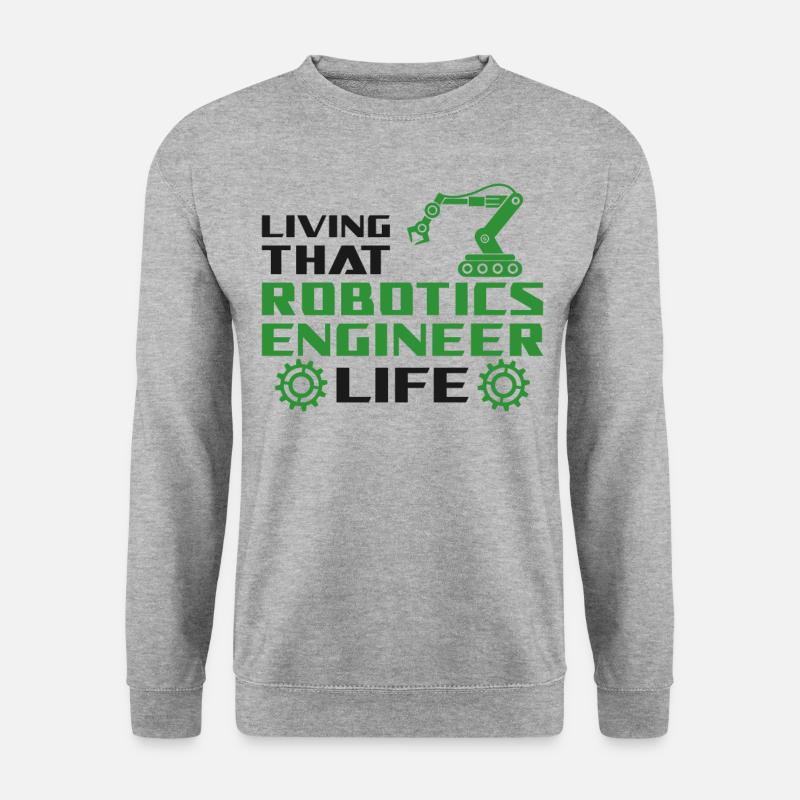 Robot Robotics Engineer Living - Unisex Sweatshirt - salt & pepper