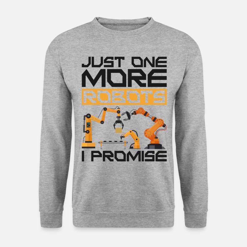 Robot Robotics Engineer Just One - Unisex Pullover - Weißgrau meliert