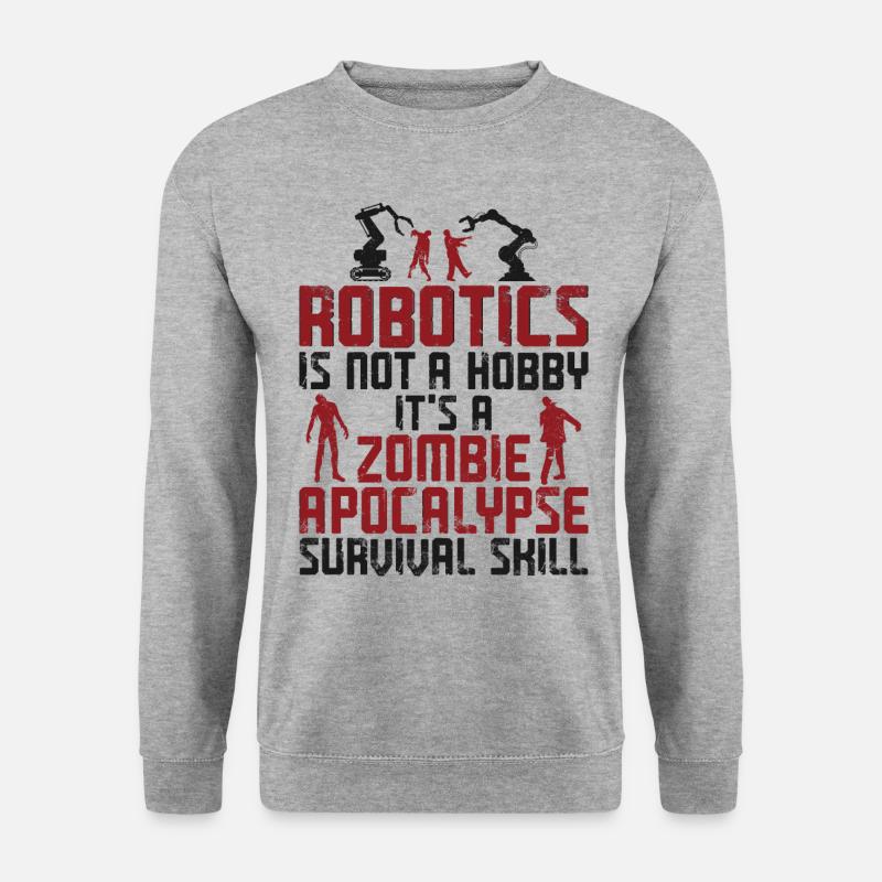 Robot Robotics Engineer Robotics - Unisex Pullover - Weißgrau meliert