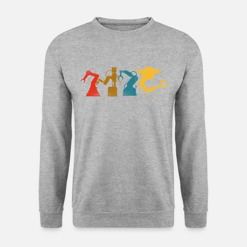 Robot Robotics Engineer Retro - Unisex Sweatshirt - salt & pepper