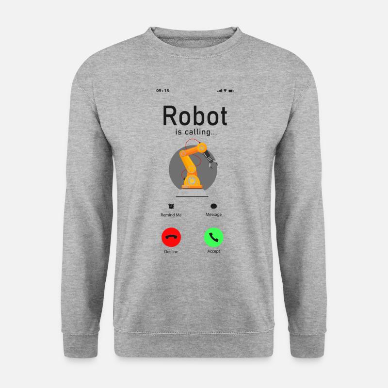 Robot Robotics Engineer Phone - Unisex Sweatshirt - salt & pepper
