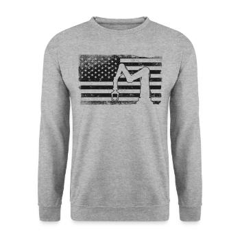 Ingénieur en robotique robotique américain - Sweat-shirt Unisexe - gris chiné - Devant - Alina (178cm) & Michal (187cm)