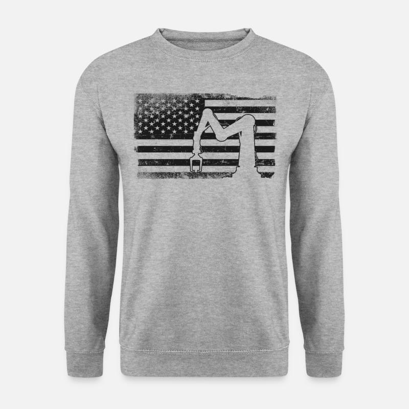 Robot Robotics Engineer American - Unisex Sweatshirt - salt & pepper