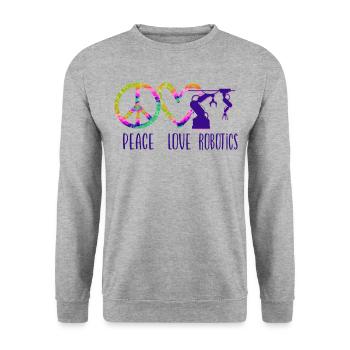 Ingénieur en robotique robotique Tie Dye - Sweat-shirt Unisexe - gris chiné - Devant - Alina (178cm) & Michal (187cm)