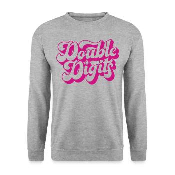 Cadeau de 10e anniversaire, 10 ans, pour garçons et filles - Sweat-shirt Unisexe - gris chiné - Devant - Alina (178cm) & Michal (187cm)