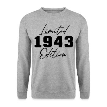 80e anniversaire Hommes Femmes Anniversaire 80 ans - Sweat-shirt Unisexe - gris chiné - Devant - Alina (178cm) & Michal (187cm)