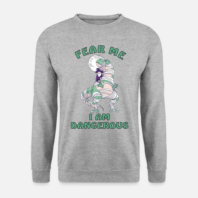 dangerous dinosaur T. rex - Unisex Sweatshirt - salt & pepper