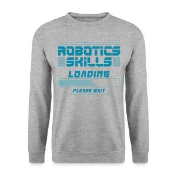 Robot Robotics Engineer Robotics - Unisex Sweatshirt - salt & pepper - Front - Alina (178cm) & Michal (187cm)