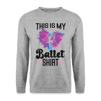 Ballet Danseuse Danse Ballerine - Sweat-shirt Unisexe - gris chiné - Devant - Alina (178cm) & Michal (187cm)