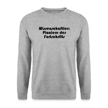 Wissenschaft - Wissenschaftler: Pioniere des - Unisex Pullover - Weißgrau meliert - Vorne - Alina (178cm) & Michal (187cm)