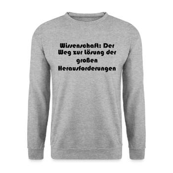 Wissenschaft - Wissenschaft: Der Weg zur Lösung - Unisex Pullover - Weißgrau meliert - Vorne - Alina (178cm) & Michal (187cm)