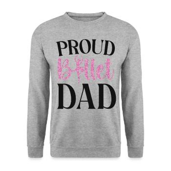Ballet Dancer Dance Girl Ballerina - Unisex Sweatshirt - salt & pepper - Front - Alina (178cm) & Michal (187cm)