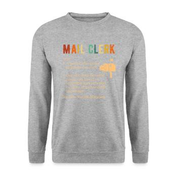 Définition de commis au courrier, commis au courrier - Sweat-shirt Unisexe - gris chiné - Devant - Alina (178cm) & Michal (187cm)