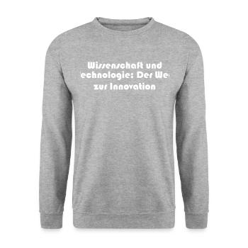 Wissenschaft - Wissenschaft und Technologie: Der - Unisex Pullover - Weißgrau meliert - Vorne - Alina (178cm) & Michal (187cm)