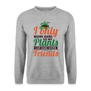 Funny plant saying for you a plant - Unisex Sweatshirt - salt & pepper - Front - Alina (178cm) & Michal (187cm)