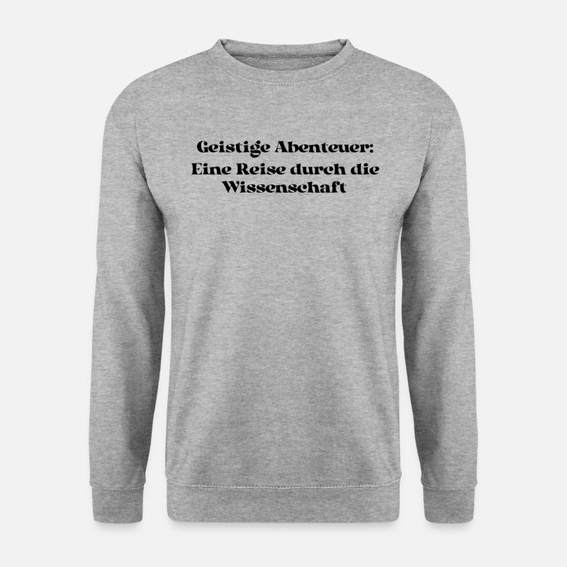Wissenschaft - Geistige Abenteuer: Eine Reise - Unisex Pullover - Weißgrau meliert