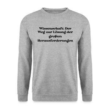 Wissenschaft - Wissenschaft: Der Weg zur Lösung - Unisex Pullover - Weißgrau meliert - Vorne - Alina (178cm) & Michal (187cm)