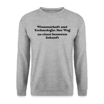 Wissenschaft - Wissenschaft und Technologie: Der - Unisex Pullover - Weißgrau meliert - Vorne - Alina (178cm) & Michal (187cm)