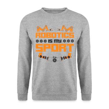 Ingénieur Robotique Robot Vintage - Sweat-shirt Unisexe - gris chiné - Devant - Alina (178cm) & Michal (187cm)
