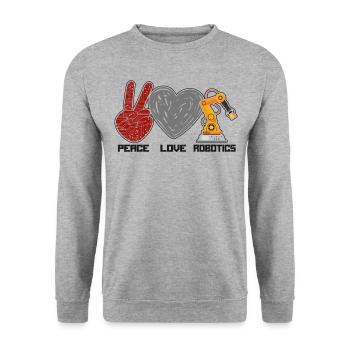 Ingénieur en robotique robotique femme - Sweat-shirt Unisexe - gris chiné - Devant - Alina (178cm) & Michal (187cm)