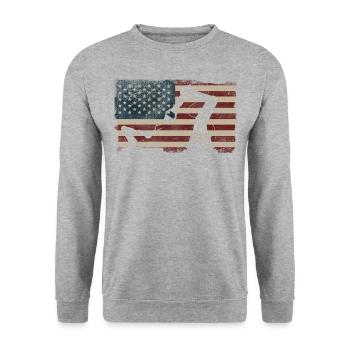Ingénieur en robotique robotique américain - Sweat-shirt Unisexe - gris chiné - Devant - Alina (178cm) & Michal (187cm)