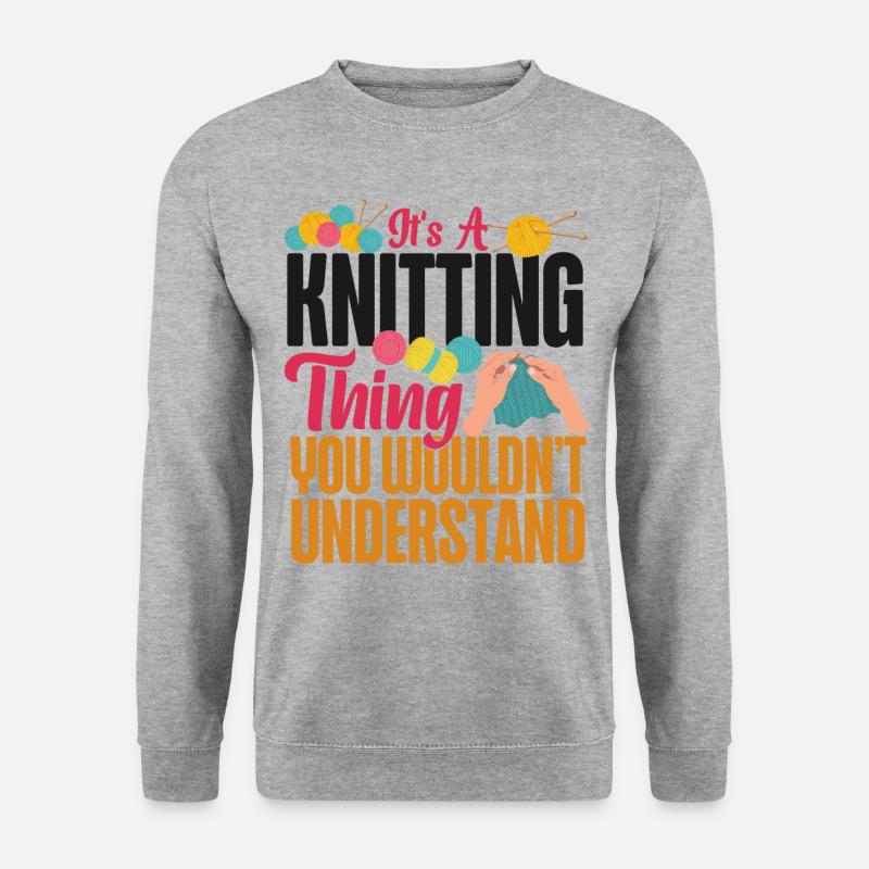 Knitting Knitter It's A Knitting - Unisex Sweatshirt - salt & pepper