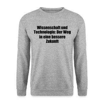Wissenschaft - Wissenschaft und Technologie: Der - Unisex Pullover - Weißgrau meliert - Vorne - Alina (178cm) & Michal (187cm)