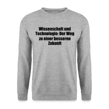Wissenschaft - Wissenschaft und Technologie: Der - Unisex Pullover - Weißgrau meliert - Vorne - Alina (178cm) & Michal (187cm)