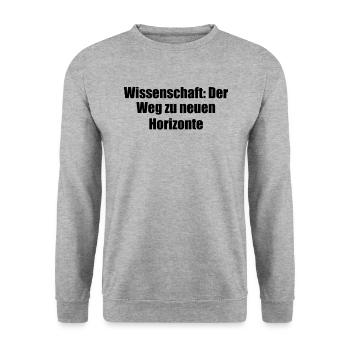 Wissenschaft - Wissenschaft: Der Weg zu neuen - Unisex Pullover - Weißgrau meliert - Vorne - Alina (178cm) & Michal (187cm)
