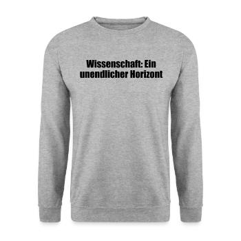 Wissenschaft - Wissenschaft: Ein unendlicher - Unisex Pullover - Weißgrau meliert - Vorne - Alina (178cm) & Michal (187cm)
