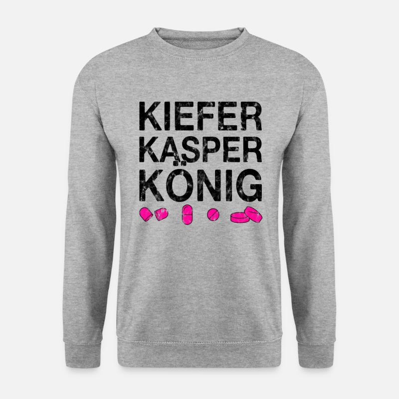 Techno party feiern Spruch - Unisex Pullover - Weißgrau meliert