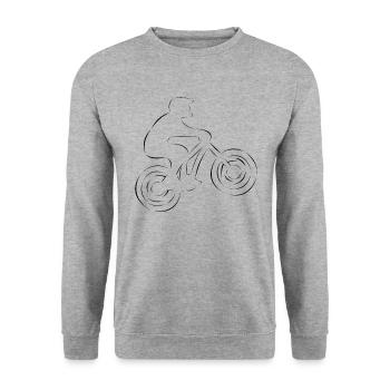 Motocross VTT - Sweat-shirt Unisexe - gris chiné - Devant - Alina (178cm) & Michal (187cm)