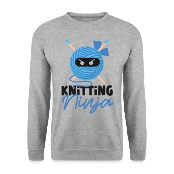 Tricot Tricot Ninja Tricot - Sweat-shirt Unisexe - gris chiné - Devant - Alina (178cm) & Michal (187cm)