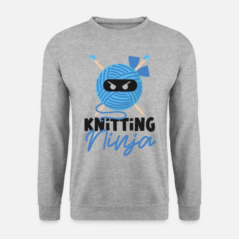 Knitting Knitter Ninja Knitting - Unisex Sweatshirt - salt & pepper