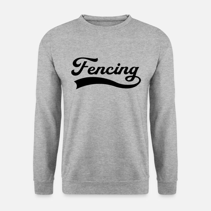 Fechten Schriftzug - Unisex Pullover - Weißgrau meliert