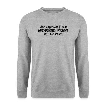 Wissenschaft - Wissenschaft: Der unendliche - Unisex Pullover - Weißgrau meliert - Vorne - Alina (178cm) & Michal (187cm)