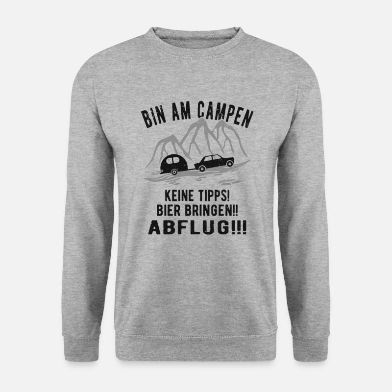 Wohnwagen Urlaub - Unisex Pullover - Weißgrau meliert