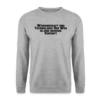 Wissenschaft - Wissenschaft und Technologie: Der - Unisex Pullover - Weißgrau meliert - Vorne - Alina (178cm) & Michal (187cm)