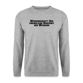 Wissenschaft - Wissenschaft: Der unendliche - Unisex Pullover - Weißgrau meliert - Vorne - Alina (178cm) & Michal (187cm)