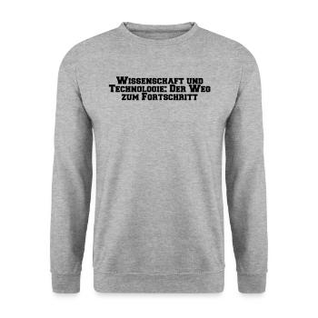 Wissenschaft - Wissenschaft und Technologie: Der - Unisex Pullover - Weißgrau meliert - Vorne - Alina (178cm) & Michal (187cm)