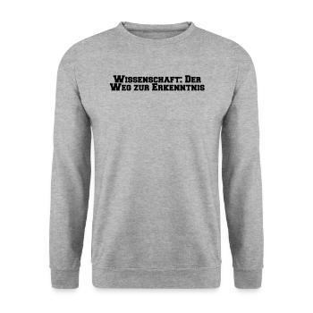 Wissenschaft - Wissenschaft: Der Weg zur - Unisex Pullover - Weißgrau meliert - Vorne - Alina (178cm) & Michal (187cm)