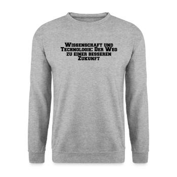 Wissenschaft - Wissenschaft und Technologie: Der - Unisex Pullover - Weißgrau meliert - Vorne - Alina (178cm) & Michal (187cm)